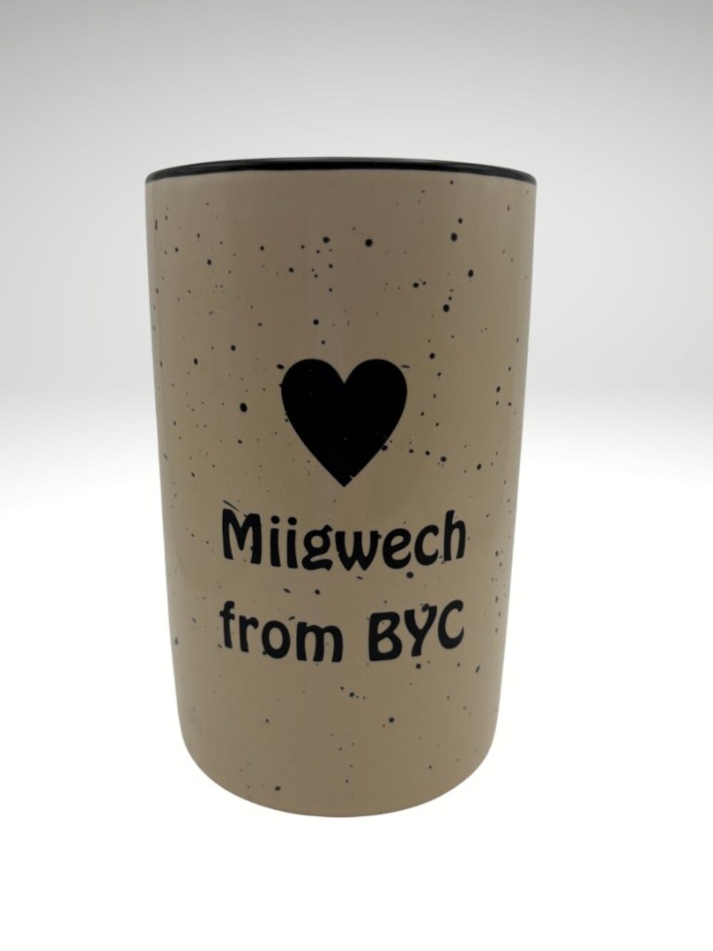 Miigwech from BYC 18oz Camper Mug Rustic Speckled Bkejwanong (SKU:303MIMG)